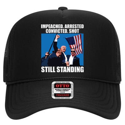 Still Standing Trump High Crown Mesh Back Trucker Hat