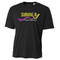 Survivor Stronger Than Cancer Bladder Cancer Awareness Cooling Performance Crew T-Shirt