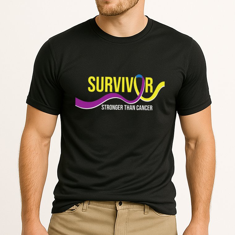 Survivor Stronger Than Cancer Bladder Cancer Awareness Cooling Performance Crew T-Shirt