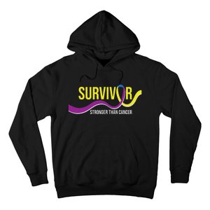 Survivor Stronger Than Cancer Bladder Cancer Awareness Hoodie