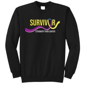 Survivor Stronger Than Cancer Bladder Cancer Awareness Sweatshirt