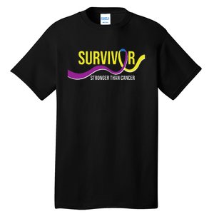 Survivor Stronger Than Cancer Bladder Cancer Awareness Tall T-Shirt