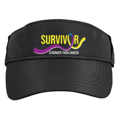 Survivor Stronger Than Cancer Bladder Cancer Awareness Adult Drive Performance Visor