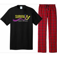 Survivor Stronger Than Cancer Bladder Cancer Awareness Pajama Set