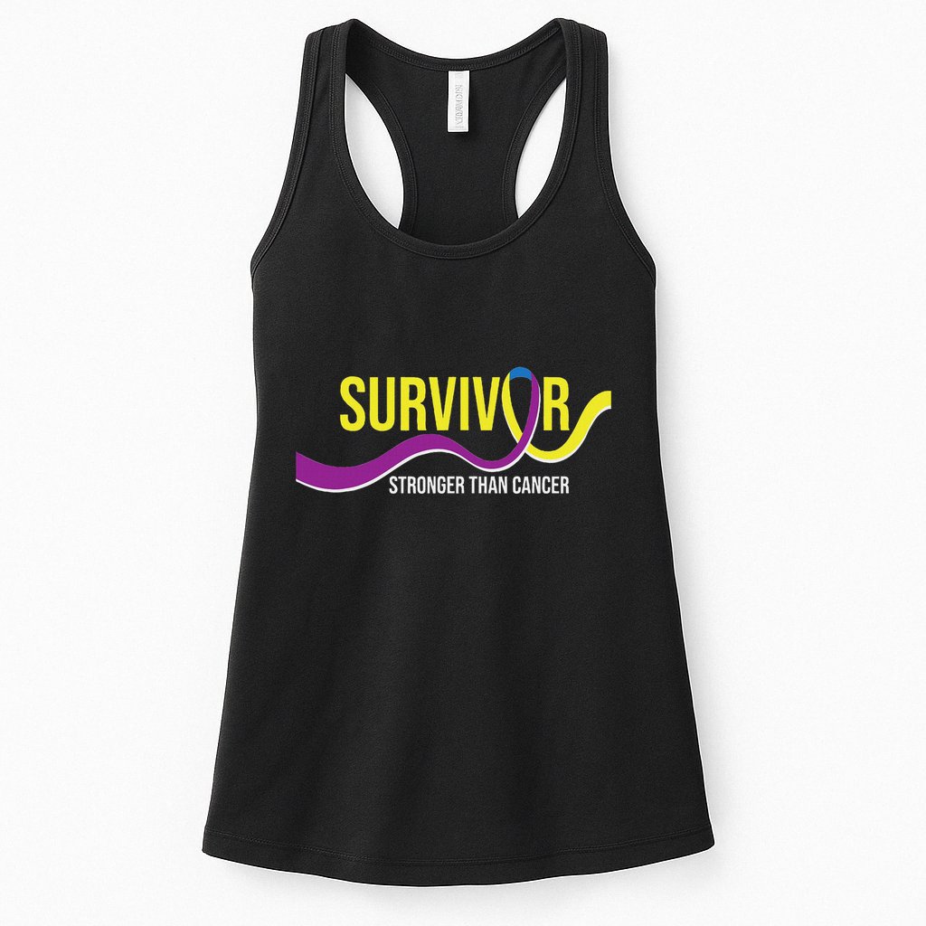 Survivor Stronger Than Cancer Bladder Cancer Awareness Womens Tank Top