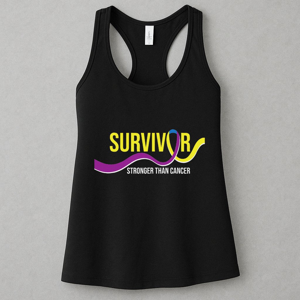 Survivor Stronger Than Cancer Bladder Cancer Awareness Womens Tank Top