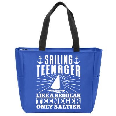 Sailboat Sailing Teenager Boat Boating Gift Zip Tote Bag