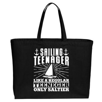 Sailboat Sailing Teenager Boat Boating Gift Cotton Canvas Jumbo Tote