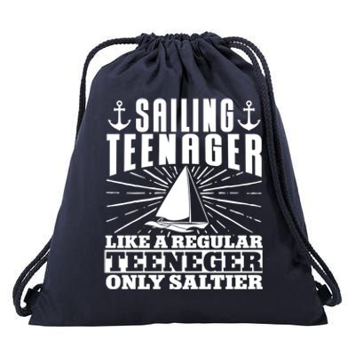 Sailboat Sailing Teenager Boat Boating Gift Drawstring Bag