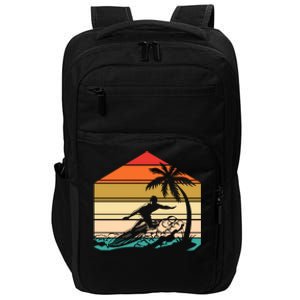 Surfer Summer Tropical Sunset Impact Tech Backpack