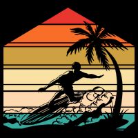 Surfer Summer Tropical Sunset Backpack