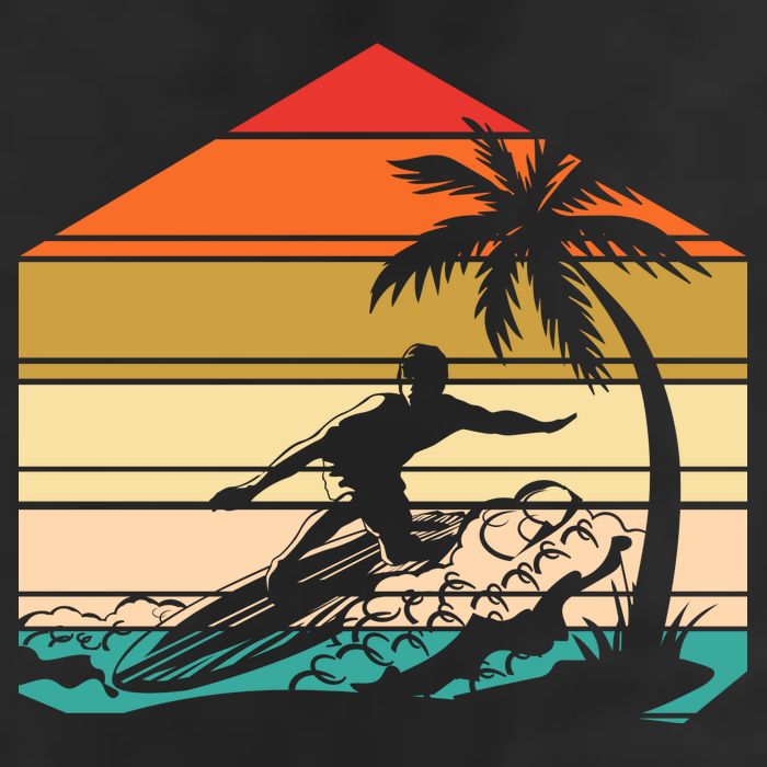 Surfer Summer Tropical Sunset 11oz C Handle Ceramic Mug
