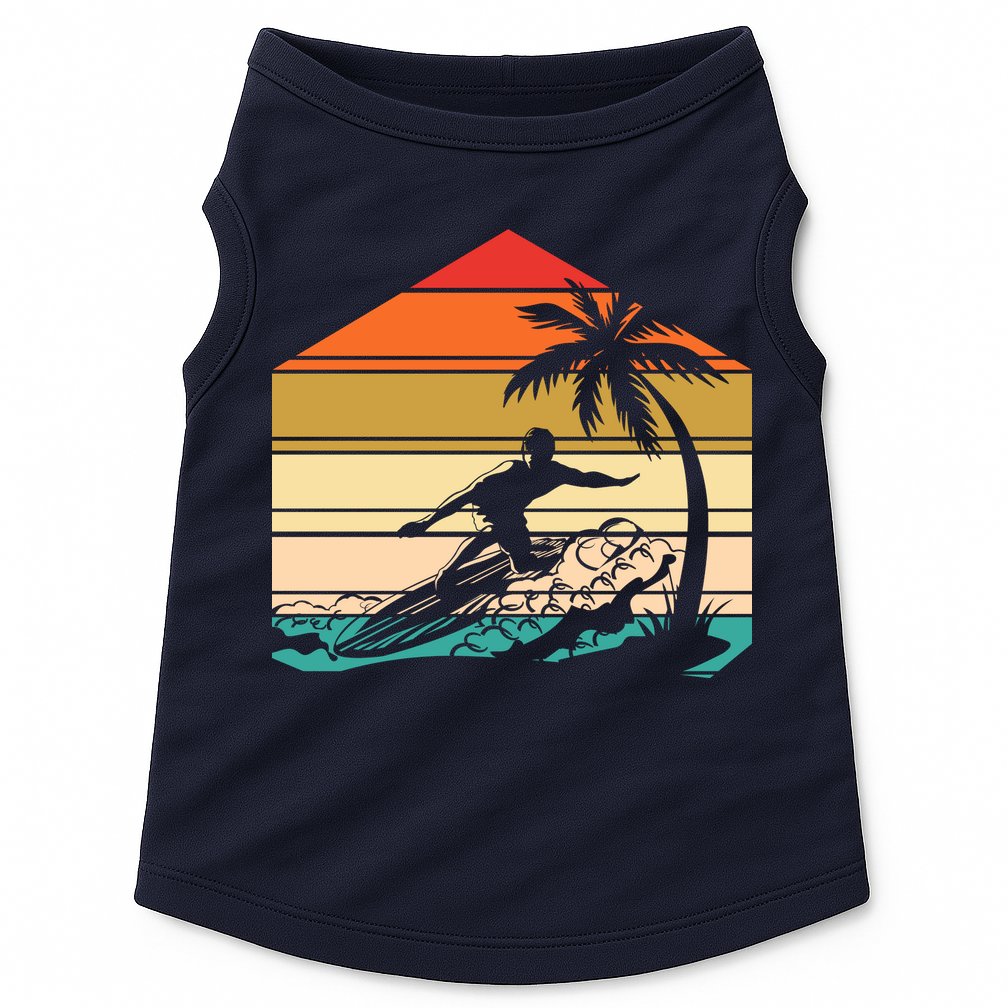 Surfer Summer Tropical Sunset Doggie Tank