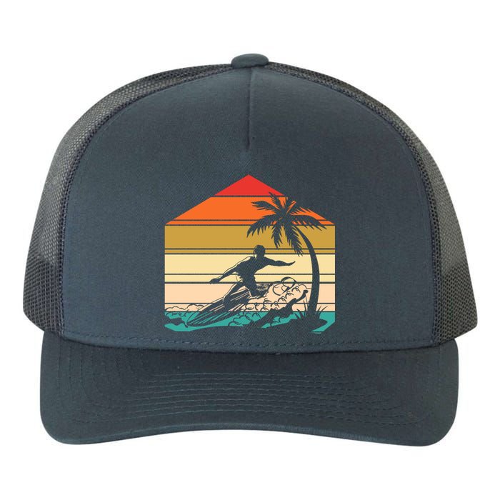 Surfer Summer Tropical Sunset Yupoong Adult 5-Panel Trucker Hat