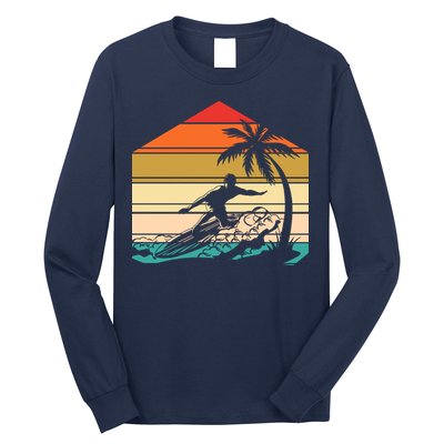 Surfer Summer Tropical Sunset Long Sleeve Shirt