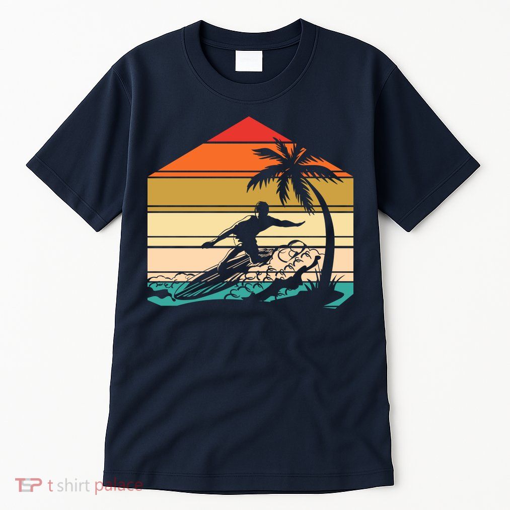 Surfer Summer Tropical Sunset Tall T-Shirt
