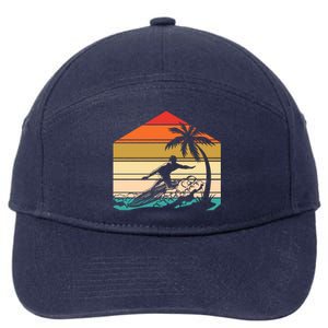 Surfer Summer Tropical Sunset 7-Panel Snapback Hat