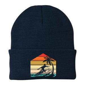 Surfer Summer Tropical Sunset Knit Cap Winter Beanie