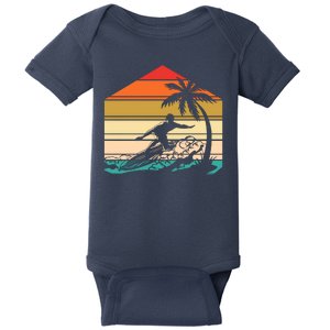 Surfer Summer Tropical Sunset Baby Bodysuit