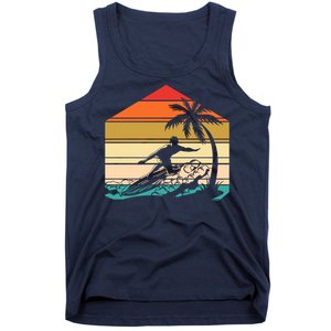 Surfer Summer Tropical Sunset Tank Top