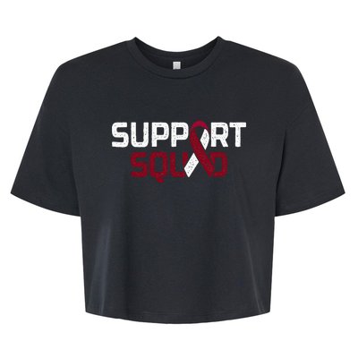 Support Squad Throat Oral Head & Neck Cancer Awareness Bella+Canvas Jersey Crop Tee