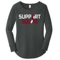 Support Squad Throat Oral Head & Neck Cancer Awareness Women's Perfect Tri Tunic Long Sleeve Shirt