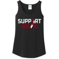 Support Squad Throat Oral Head & Neck Cancer Awareness Ladies Essential Tank