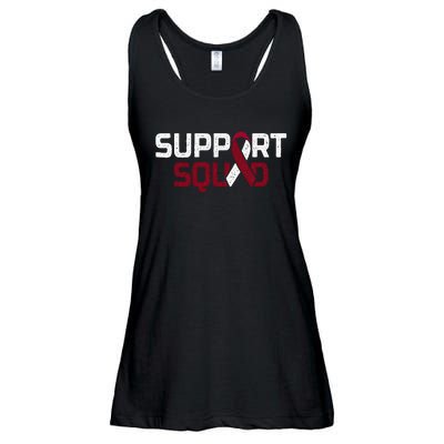 Support Squad Throat Oral Head & Neck Cancer Awareness Ladies Essential Flowy Tank