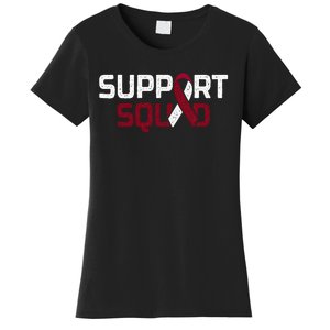 Support Squad Throat Oral Head & Neck Cancer Awareness Women's T-Shirt