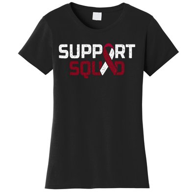 Support Squad Throat Oral Head & Neck Cancer Awareness Women's T-Shirt