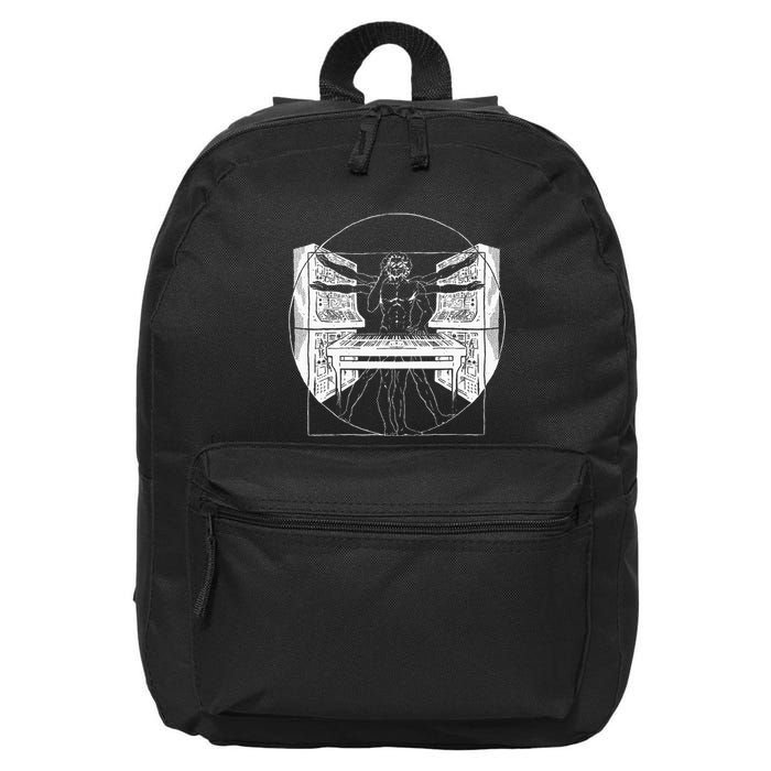 Synthesizer Synth Techno Music Cool Synthesizer 16 in Basic Backpack