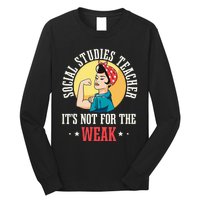 Social Studies Teacher School Educator Professor Worker Long Sleeve Shirt