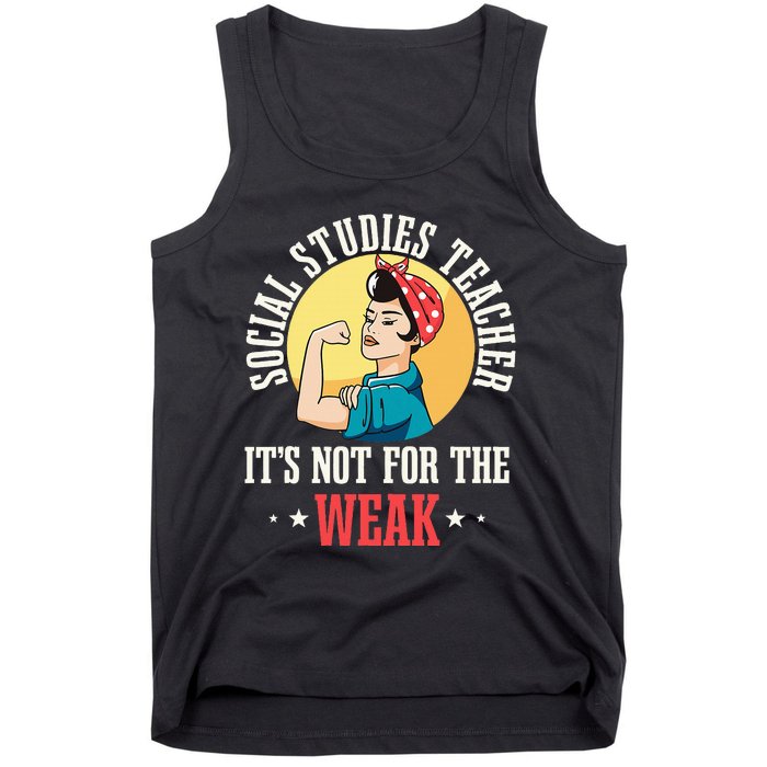 Social Studies Teacher School Educator Professor Worker Tank Top