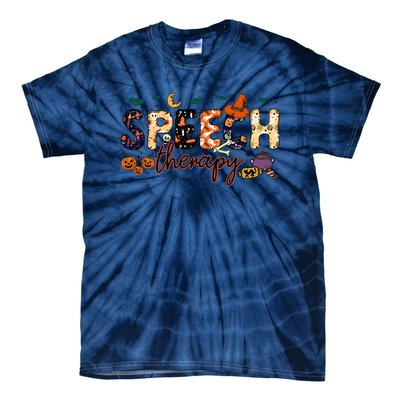 Slp Speech Therapist Halloween Tie-Dye T-Shirt