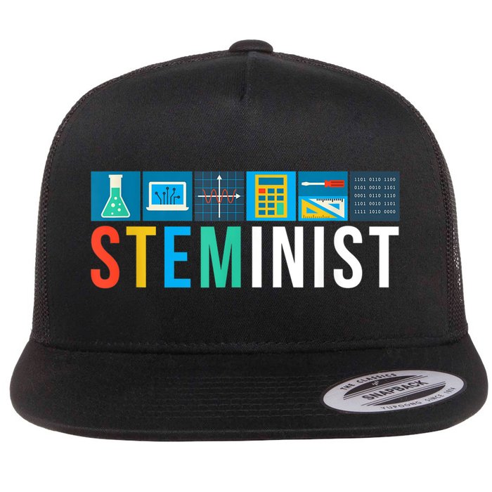 Steminist Science Technology Engineering Math STEM Flat Bill Trucker Hat