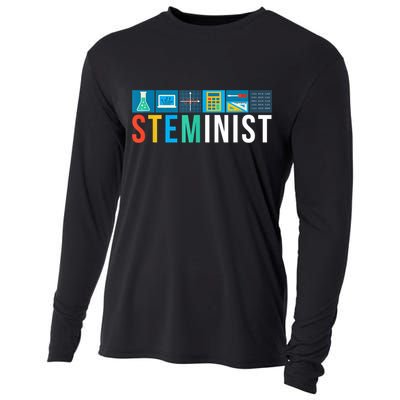 Steminist Science Technology Engineering Math STEM Cooling Performance Long Sleeve Crew