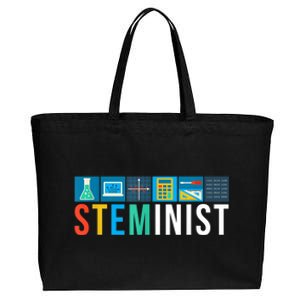 Steminist Science Technology Engineering Math STEM Cotton Canvas Jumbo Tote