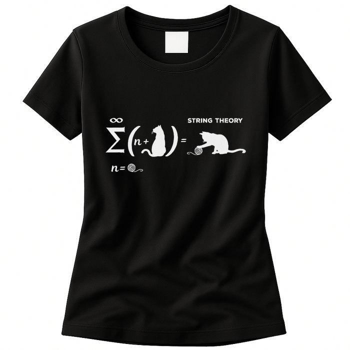 SchröDingers String Theory Cat Physics Quantum Mechanism Women's T-Shirt