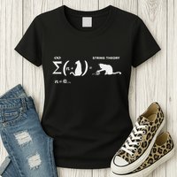 SchröDingers String Theory Cat Physics Quantum Mechanism Women's T-Shirt