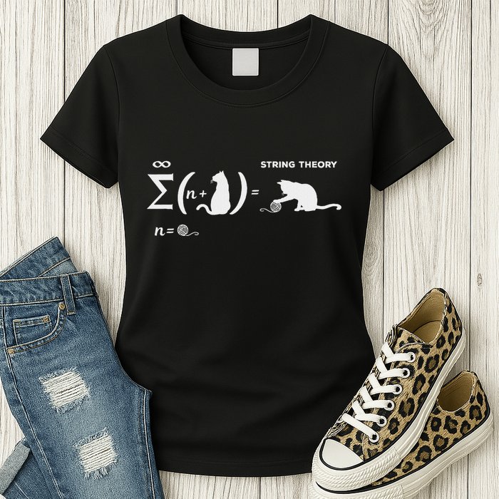 SchröDingers String Theory Cat Physics Quantum Mechanism Women's T-Shirt