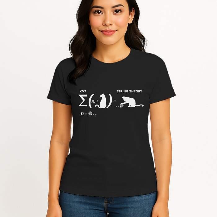 SchröDingers String Theory Cat Physics Quantum Mechanism Women's T-Shirt