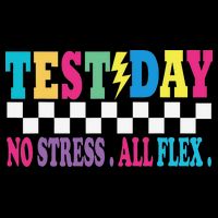 Staar State Testing Day Motivation No Stress All Flex Flat Bill Trucker Hat