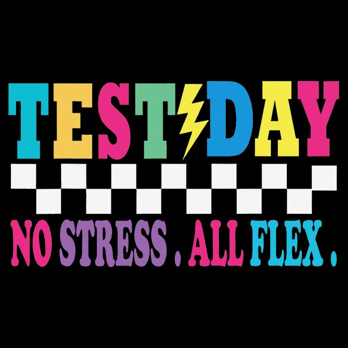 Staar State Testing Day Motivation No Stress All Flex Flat Bill Trucker Hat