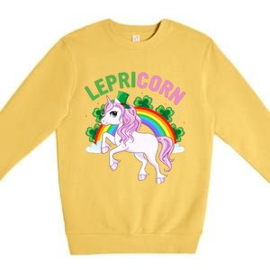 Lepricorn St Patricks Day Premium Crewneck Sweatshirt