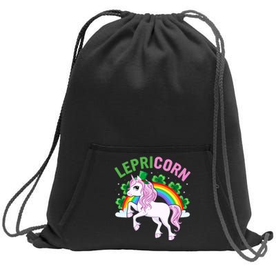 Lepricorn St Patricks Day Sweatshirt Cinch Pack Bag