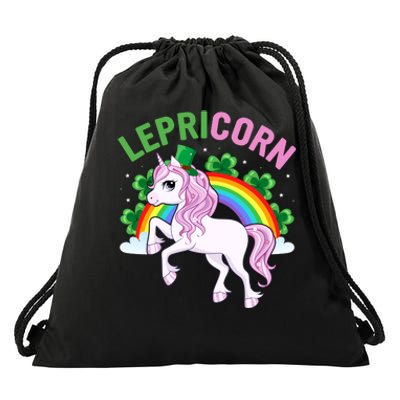 Lepricorn St Patricks Day Drawstring Bag