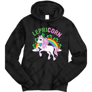 Lepricorn St Patricks Day Tie Dye Hoodie