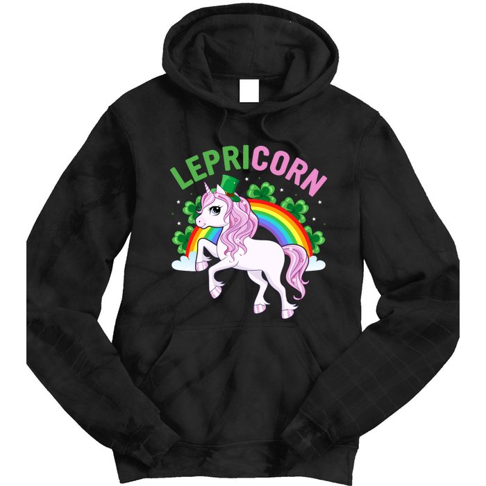 Lepricorn St Patricks Day Tie Dye Hoodie