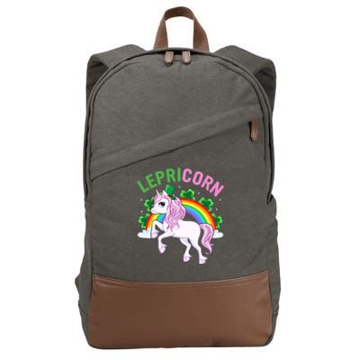 Lepricorn St Patricks Day Cotton Canvas Backpack