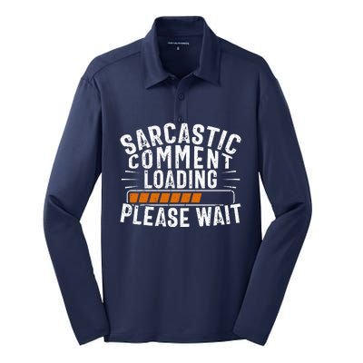 Sarcasm Sarcastic Tee Novelty Humor Witty Silk Touch Performance Long Sleeve Polo